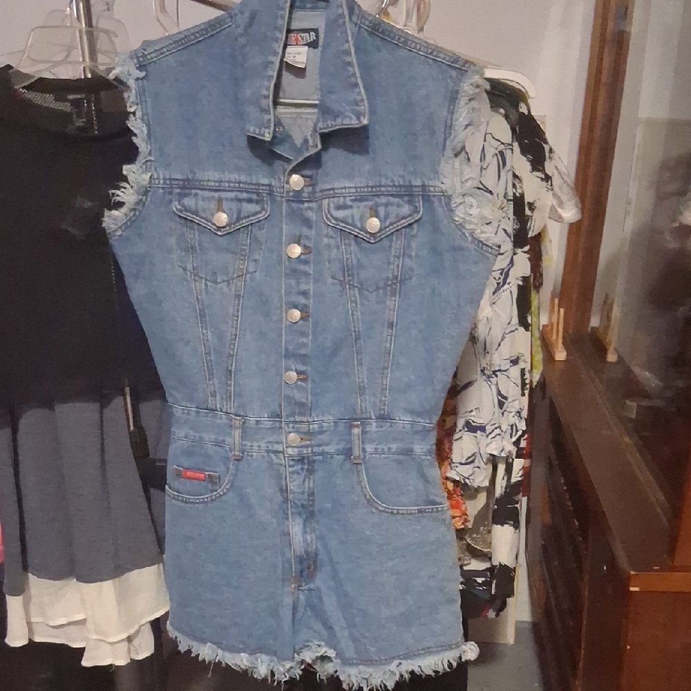 Denim Sleeveless Jumpsuit